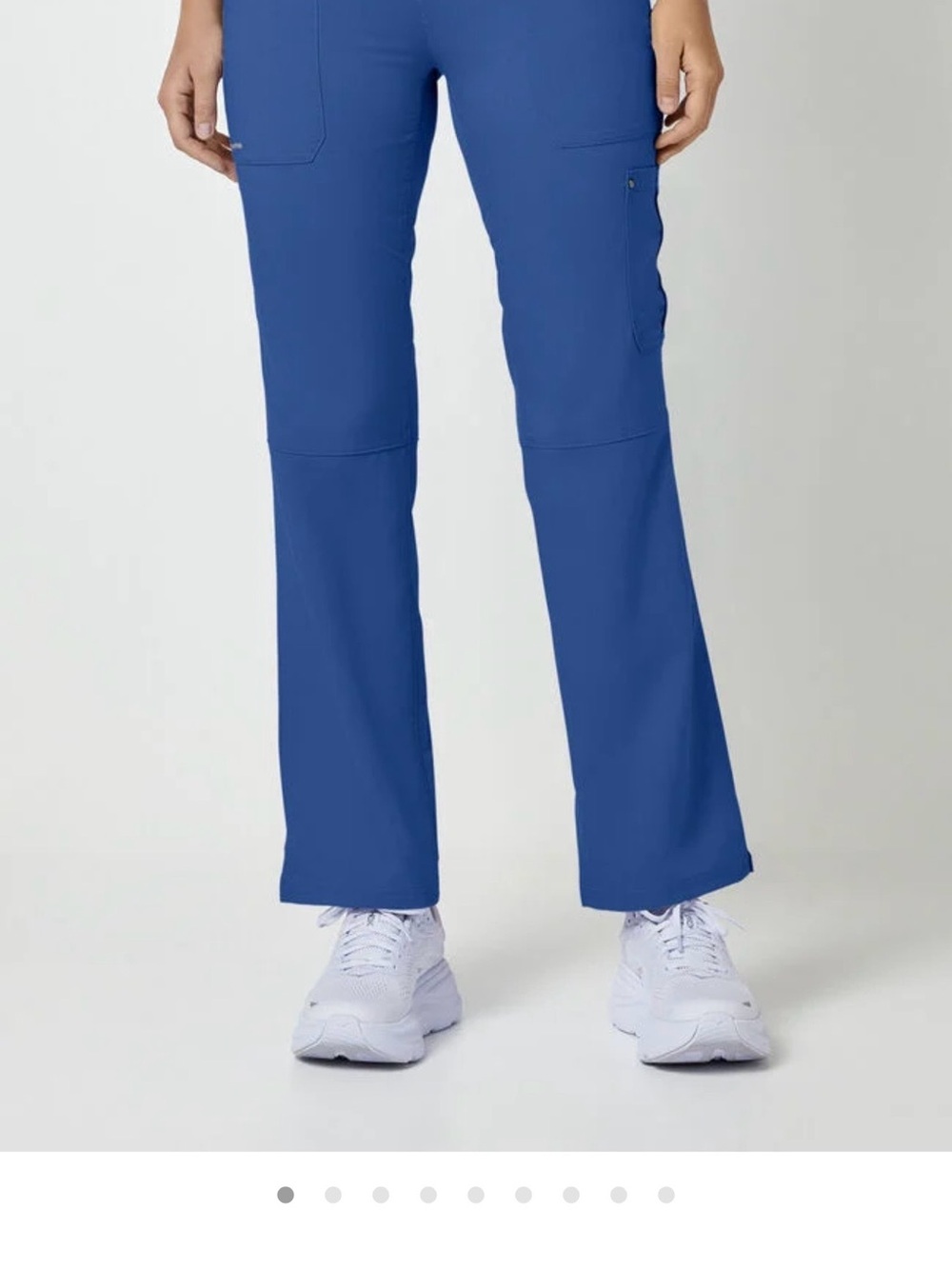 Healing Hands Purple Label Yoga Royal Blue Flare Scrub Pants size medium tall